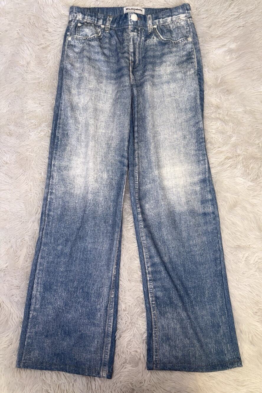 Mila Rosabella Women’s M Pull On Wide Leg Soft Jeans. Exc. Condition